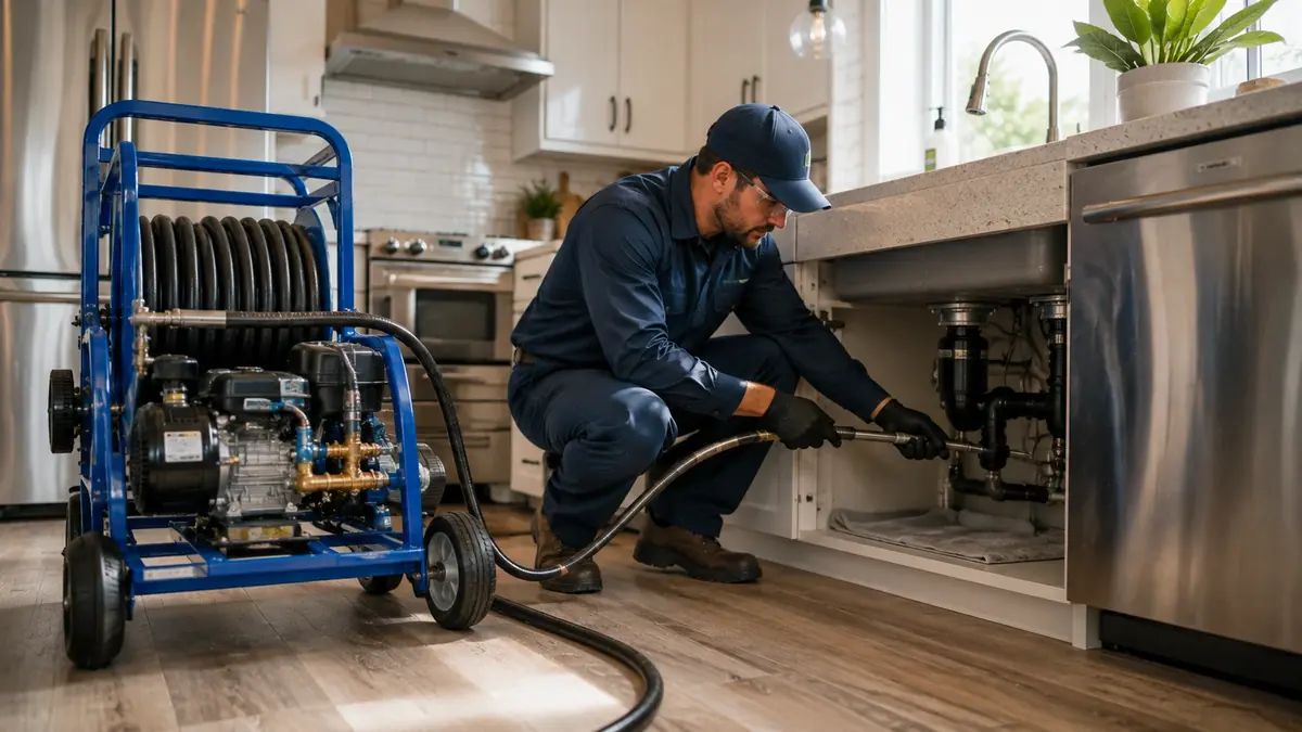 Kitchen Drain Hydro Jetting in Orange