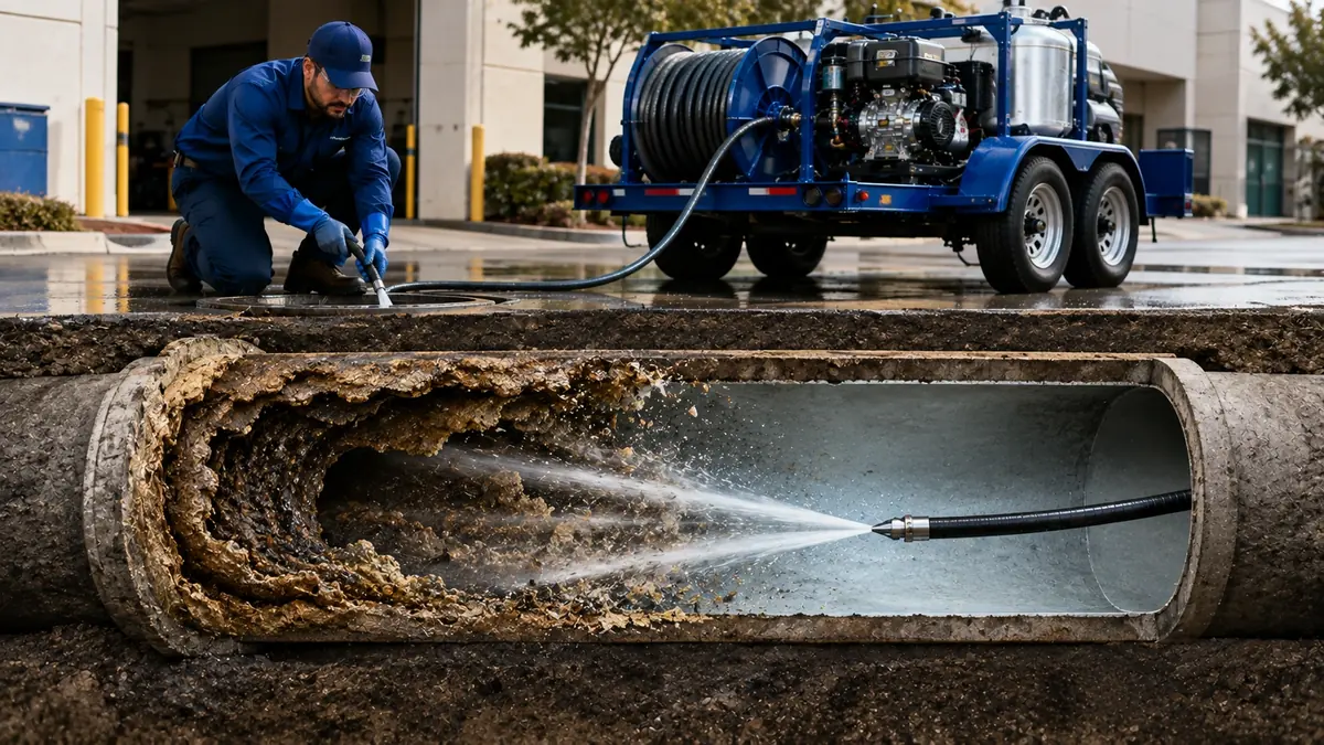Sewer Pipe Descaling in Orange