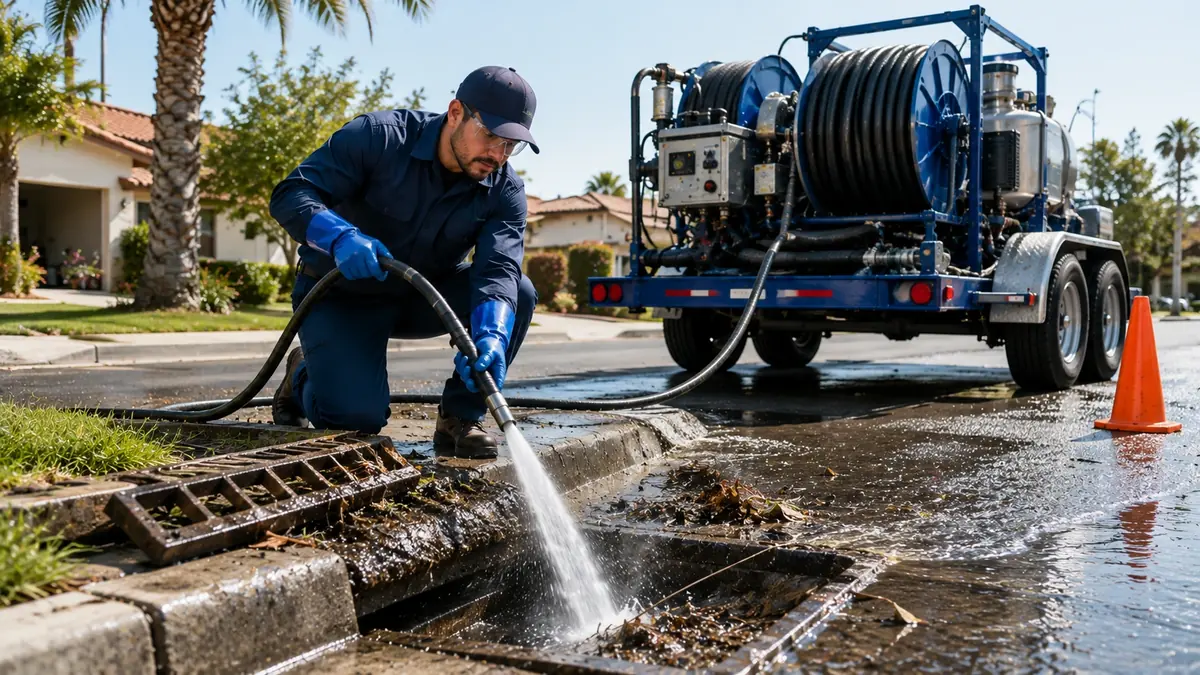 Storm Drain Hydro Jet Cleaning in Orange